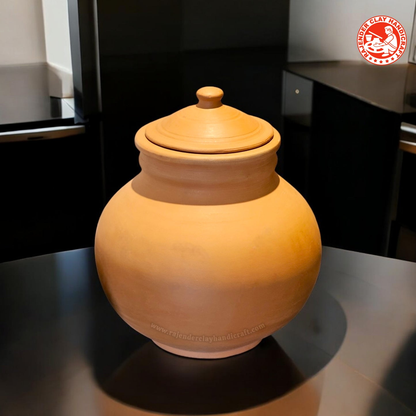 Mitti Gol Matka for Water – Handmade Eco-Friendly Clay Water Pot by Rajender Clay Handicraft