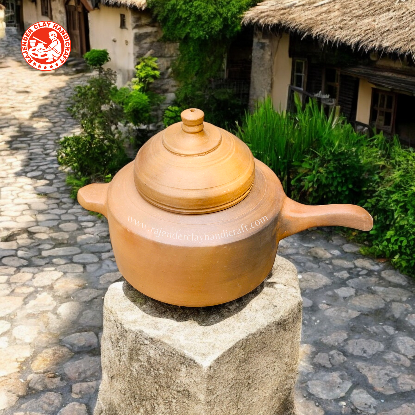 Mitti Cooker by Rajender Clay Handicraft - Traditional Earthen Cookware for Healthier, Flavorful Cooking