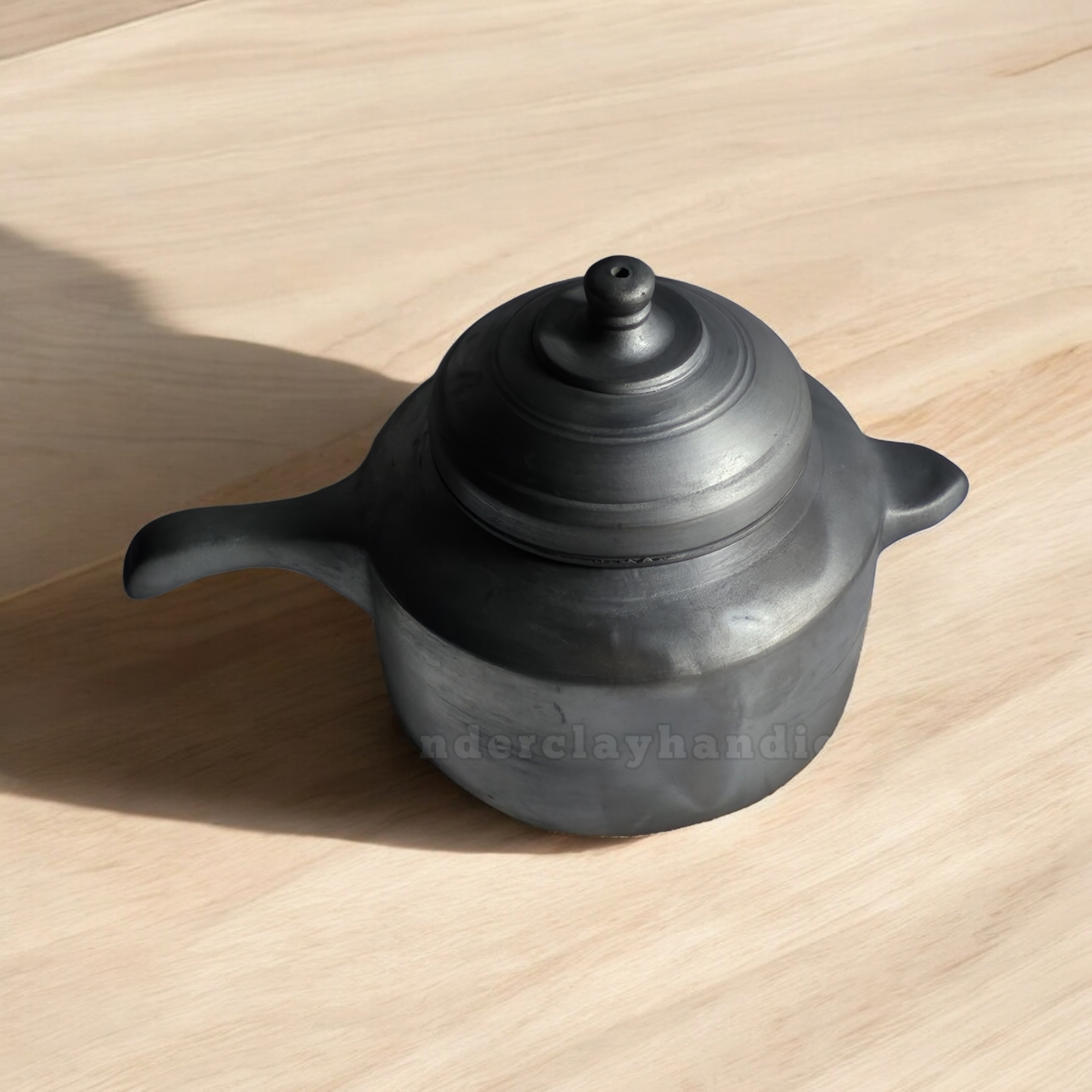 Mitti Black Cooker by Rajender Clay Handicraft – Handmade Traditional Clay Cooker For Healthy Cooking