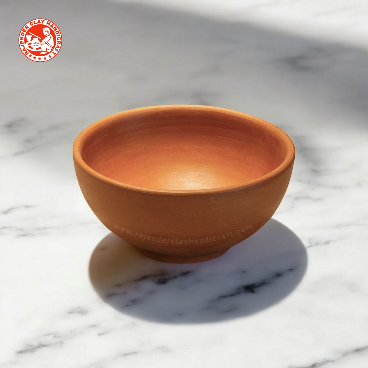 Handmade Terracotta Clay Bowl | Natural Mitti Bowl for Serving or Storing by Rajender Clay Handicraft