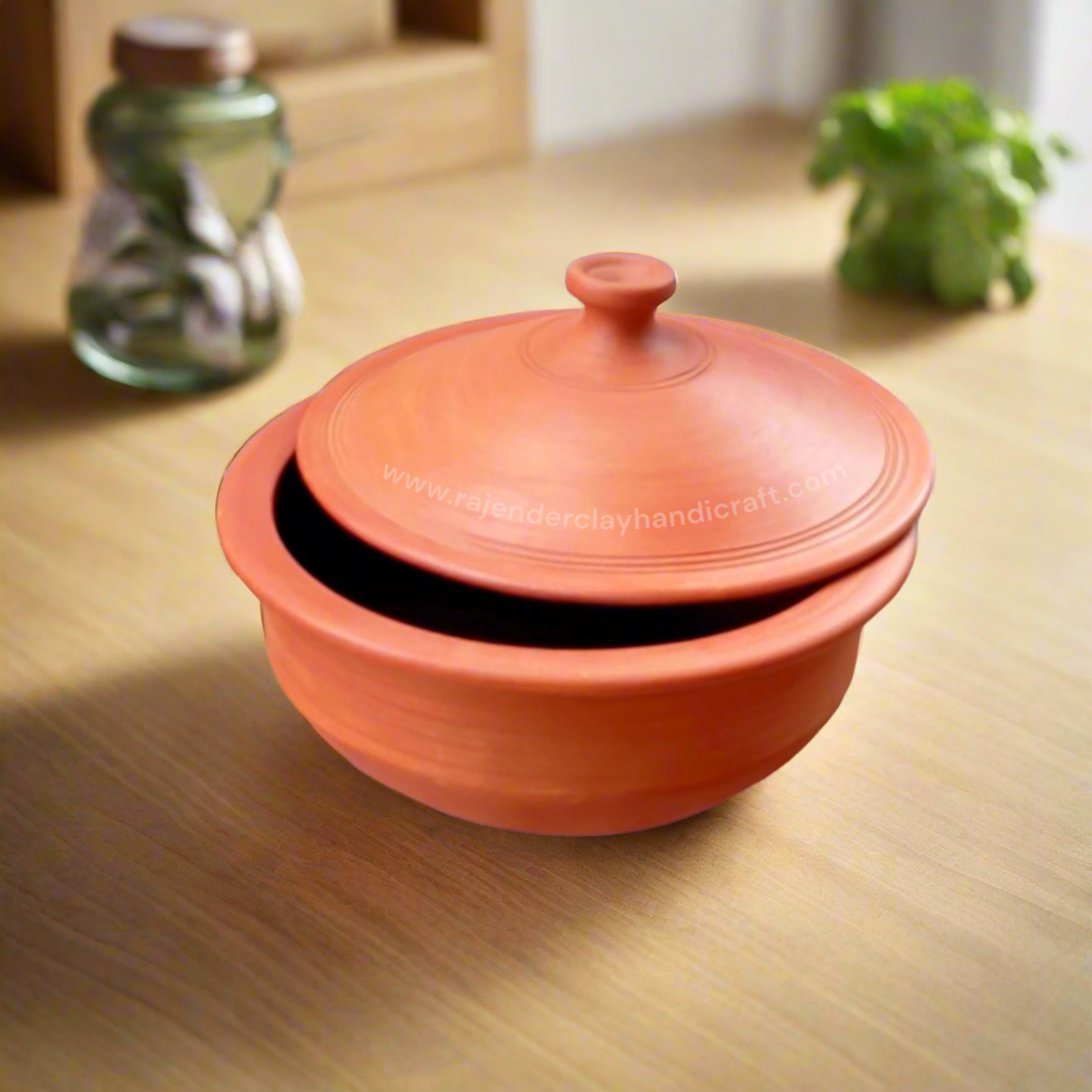 South Indian Kadhai by Rajender Clay Handicraft – Handmade Traditional Clay Cookware