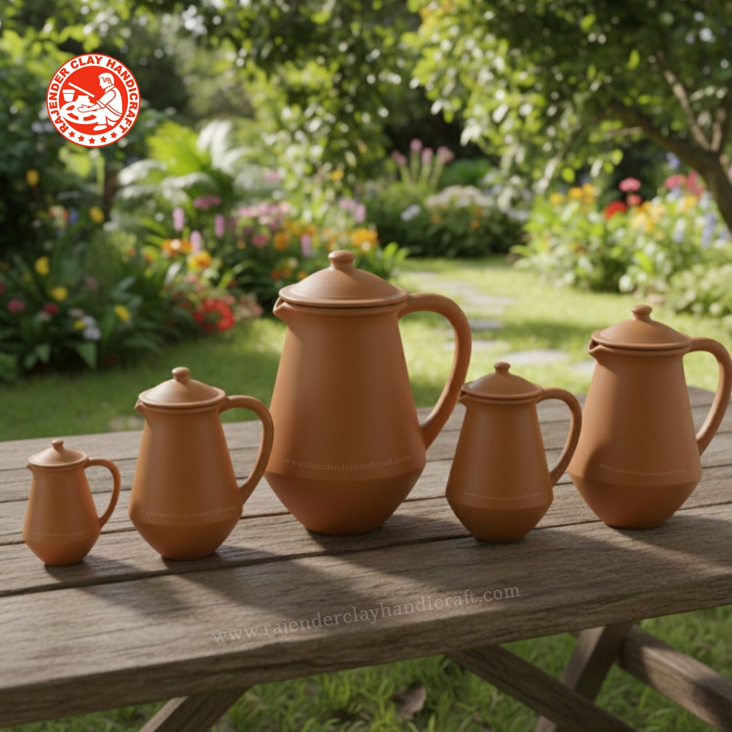 Kabutari Clay Water Jug – 100% Handmade Mitti Jug | Naturally Cools Water | Eco-Friendly Traditional Earthenware by Rajender Clay Handicraft