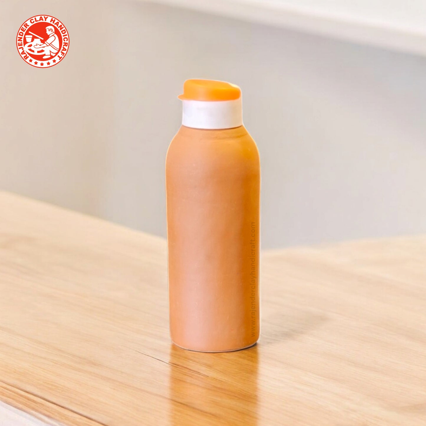Mitti Carry Bottle: Handmade Clay Bottle for Healthy and Cool Water by Rajender Clay Handicraft