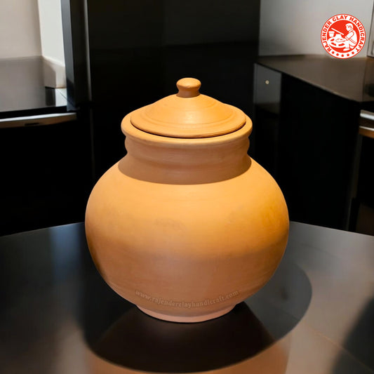 Mitti Gol Matka for Water – Handmade Eco-Friendly Clay Water Pot by Rajender Clay Handicraft