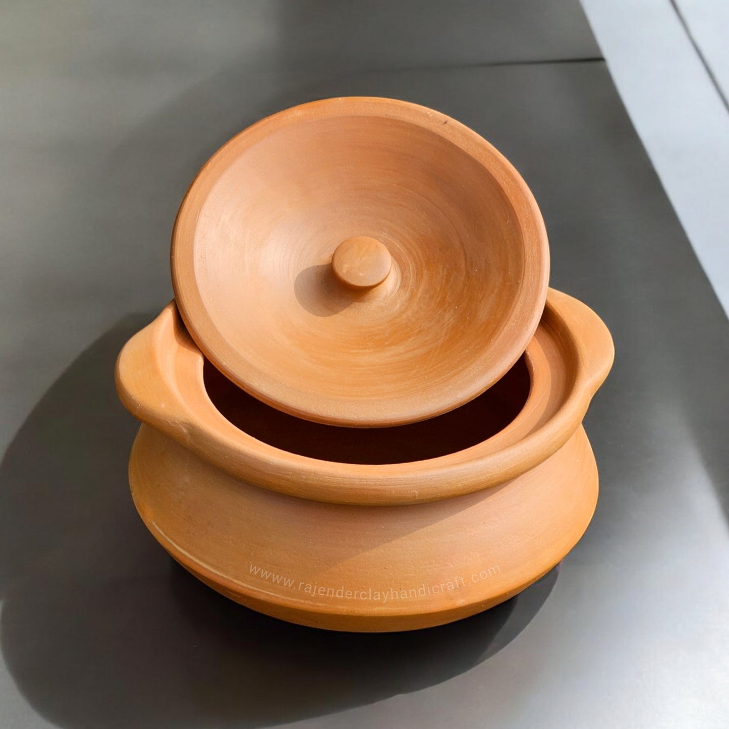 Kabutari Cooking Pot - Handmade Clay Cookware by Rajender Clay Handicraft | Eco-Friendly & Versatile for All Types of Cooking