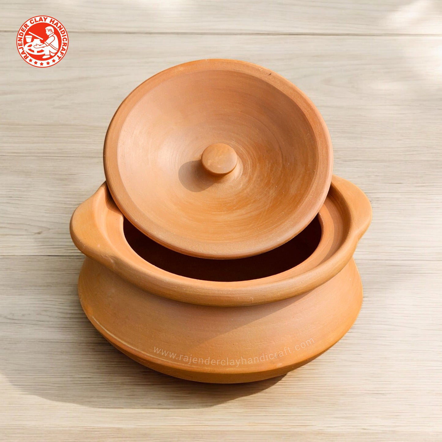 Kabutari Cooking Pot - Handmade Clay Cookware by Rajender Clay Handicraft | Eco-Friendly & Versatile for All Types of Cooking