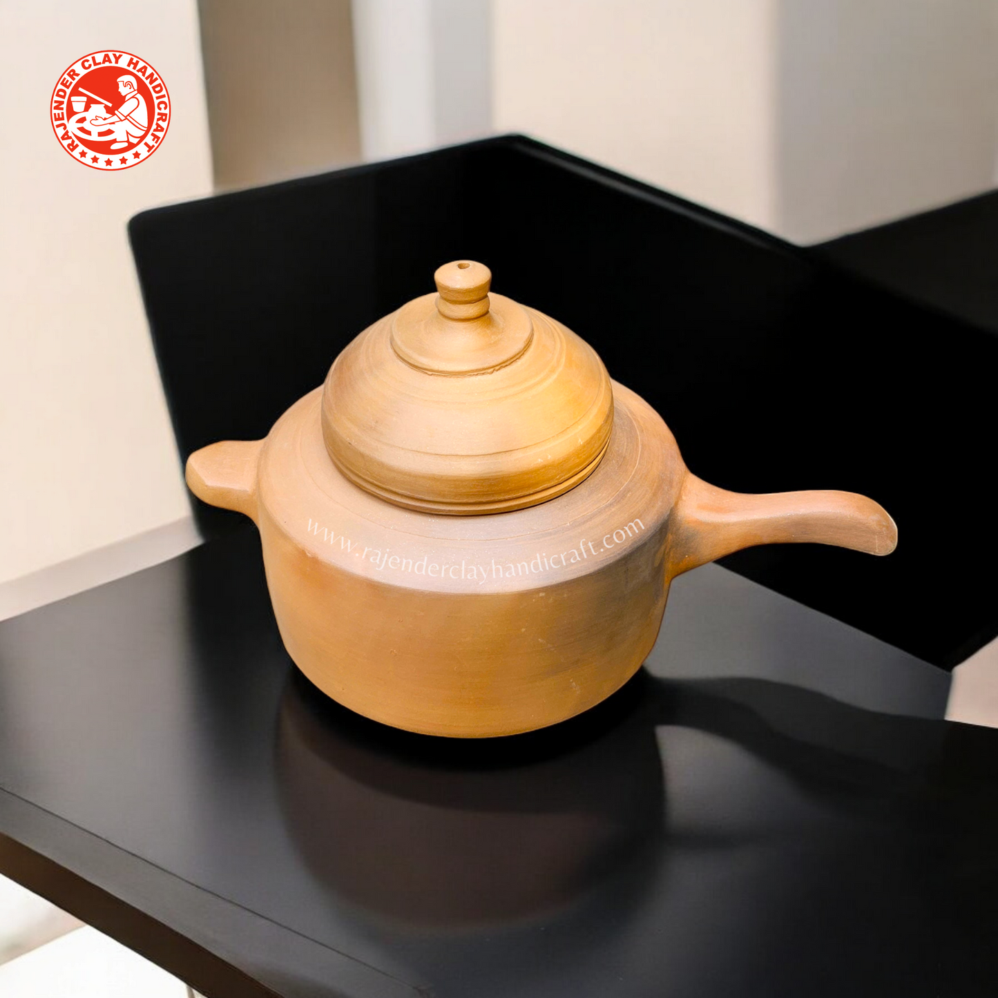 Mitti Cooker by Rajender Clay Handicraft - Traditional Earthen Cookware for Healthier, Flavorful Cooking