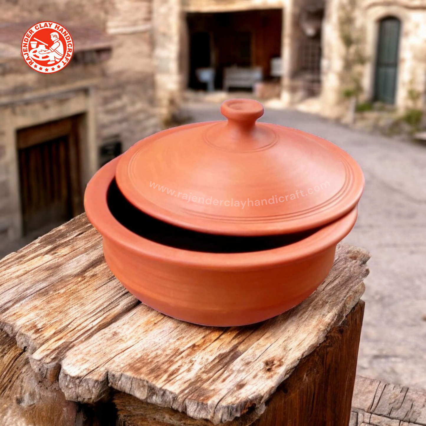 South Indian Kadhai by Rajender Clay Handicraft – Handmade Traditional Clay Cookware