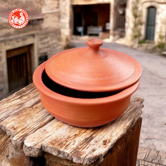 South Indian Kadhai by Rajender Clay Handicraft – Handmade Traditional Clay Cookware