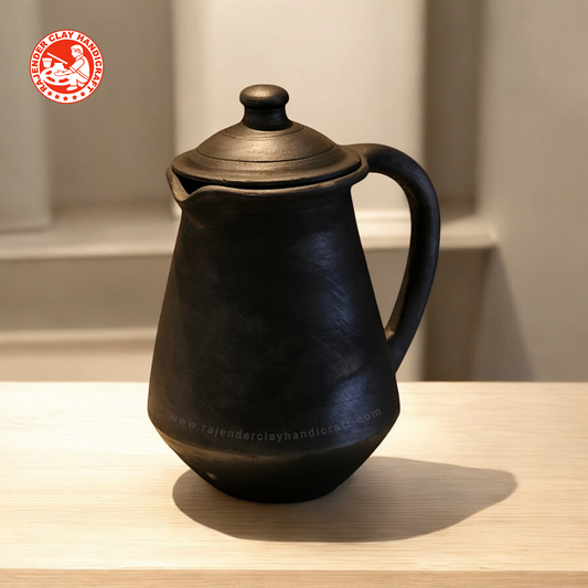 Black Kabutari Jug - Handmade by Rajender Clay Handicraft