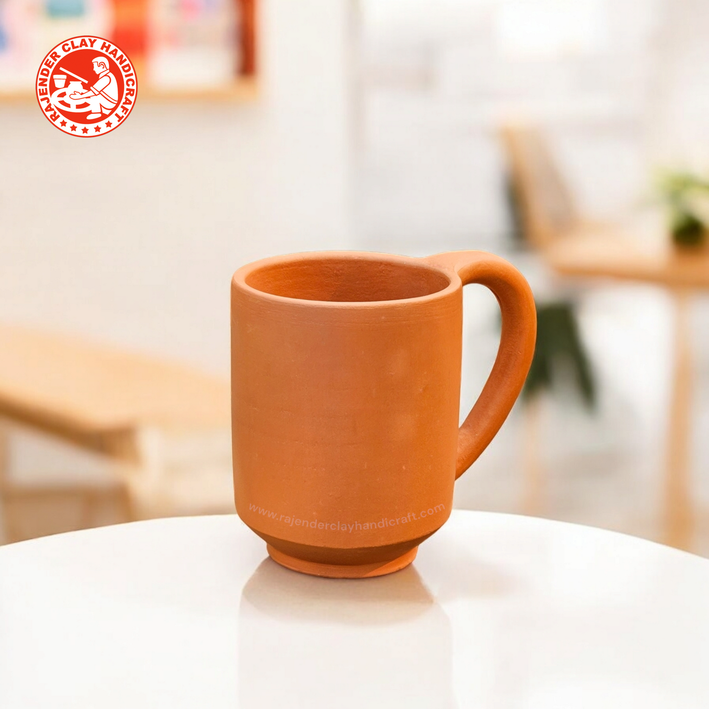 Mitti Handmade Clay Mug for Milk, Coffee, Tea, Juice, and all beverages | Eco-Friendly Terracotta Mug | Handcrafted by Rajender Clay Handicraft