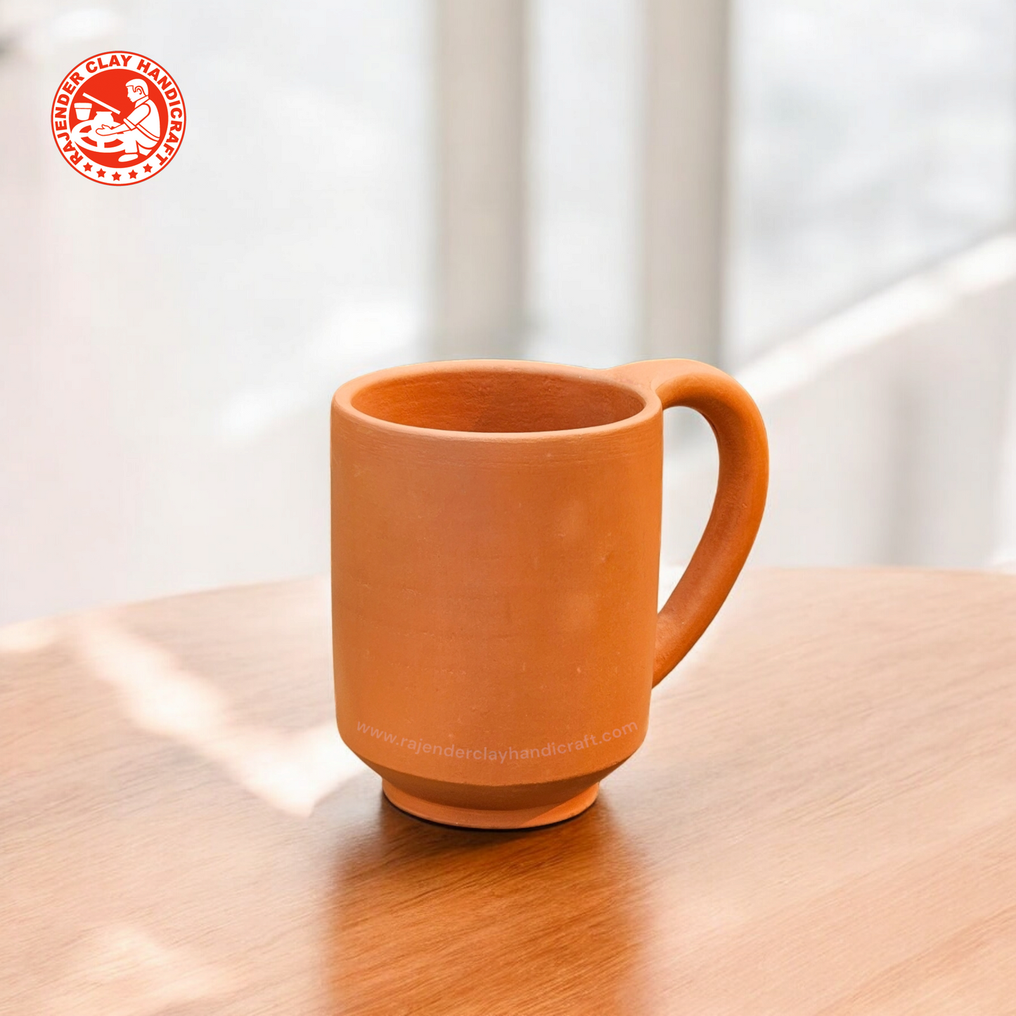 Mitti Handmade Clay Mug for Milk, Coffee, Tea, Juice, and all beverages | Eco-Friendly Terracotta Mug | Handcrafted by Rajender Clay Handicraft