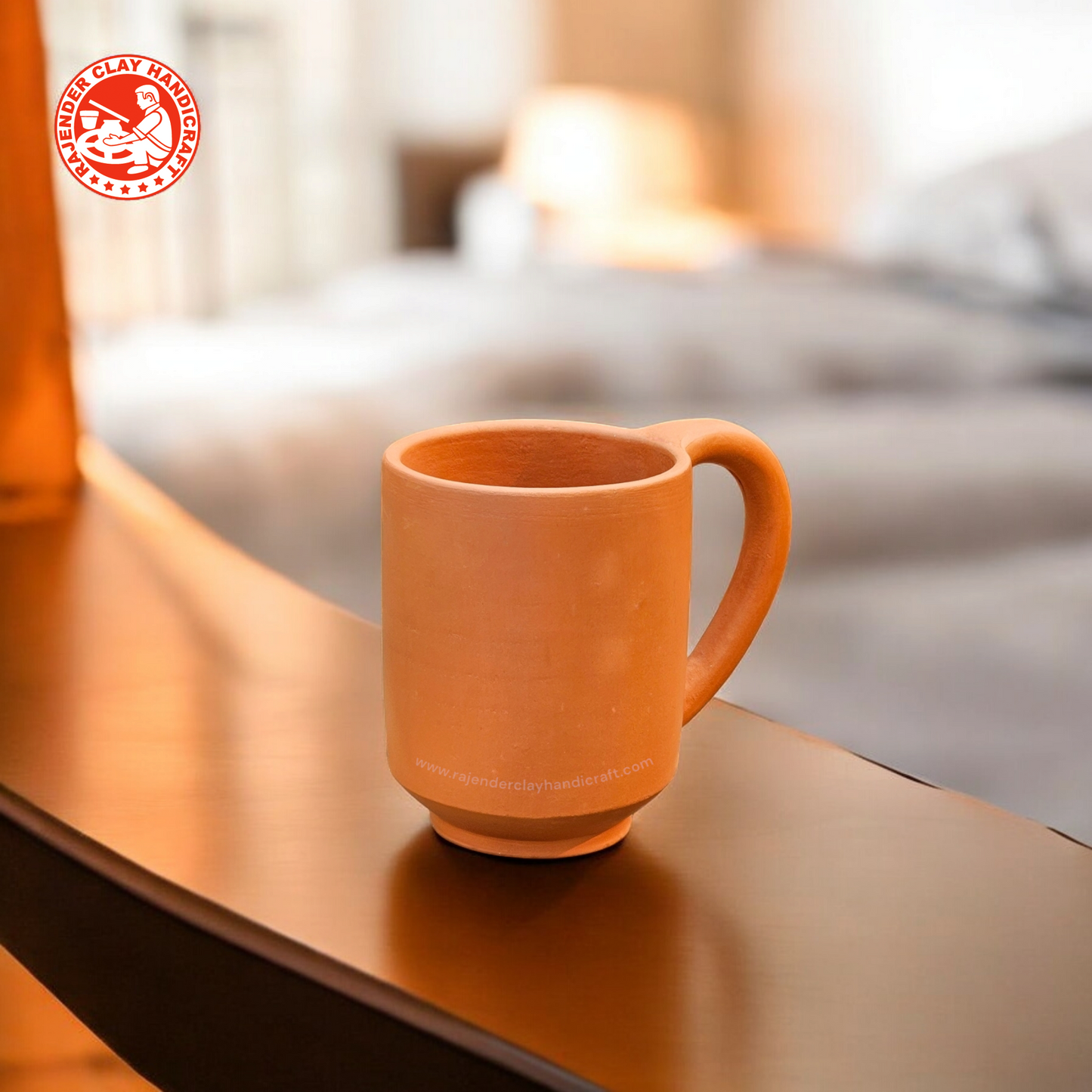 Mitti Handmade Clay Mug for Milk, Coffee, Tea, Juice, and all beverages | Eco-Friendly Terracotta Mug | Handcrafted by Rajender Clay Handicraft