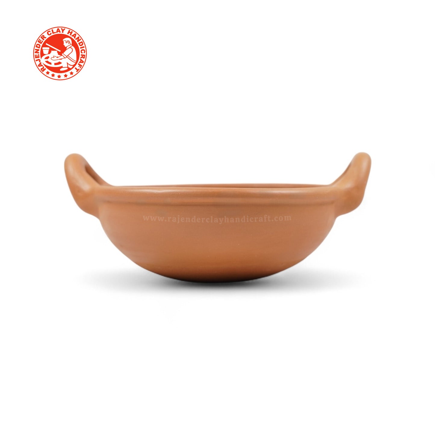 Indian Clay Wok Kadhai | 100% Pure Handmade Earthen Cookware for Healthy Cooking | Traditional Mitti Kadhai by Rajender Clay Handicraft