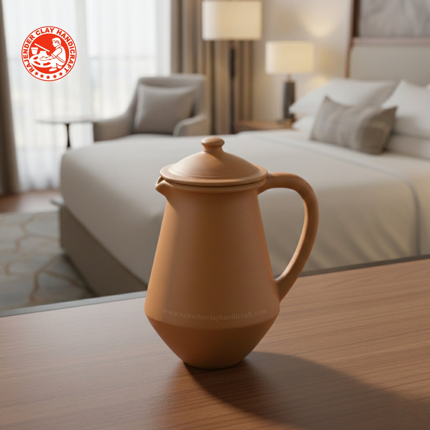 Kabutari Clay Water Jug – 100% Handmade Mitti Jug | Naturally Cools Water | Eco-Friendly Traditional Earthenware by Rajender Clay Handicraft