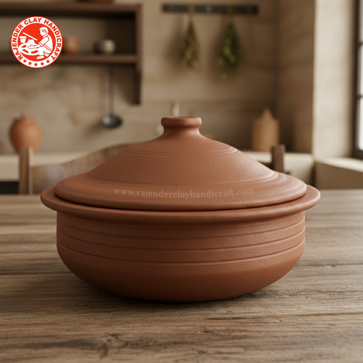 Handmade South Indian Clay Kadhai | Traditional Earthen Cooking Pot | Natural & Non-Toxic Cookware by Rajender Clay Handicraft