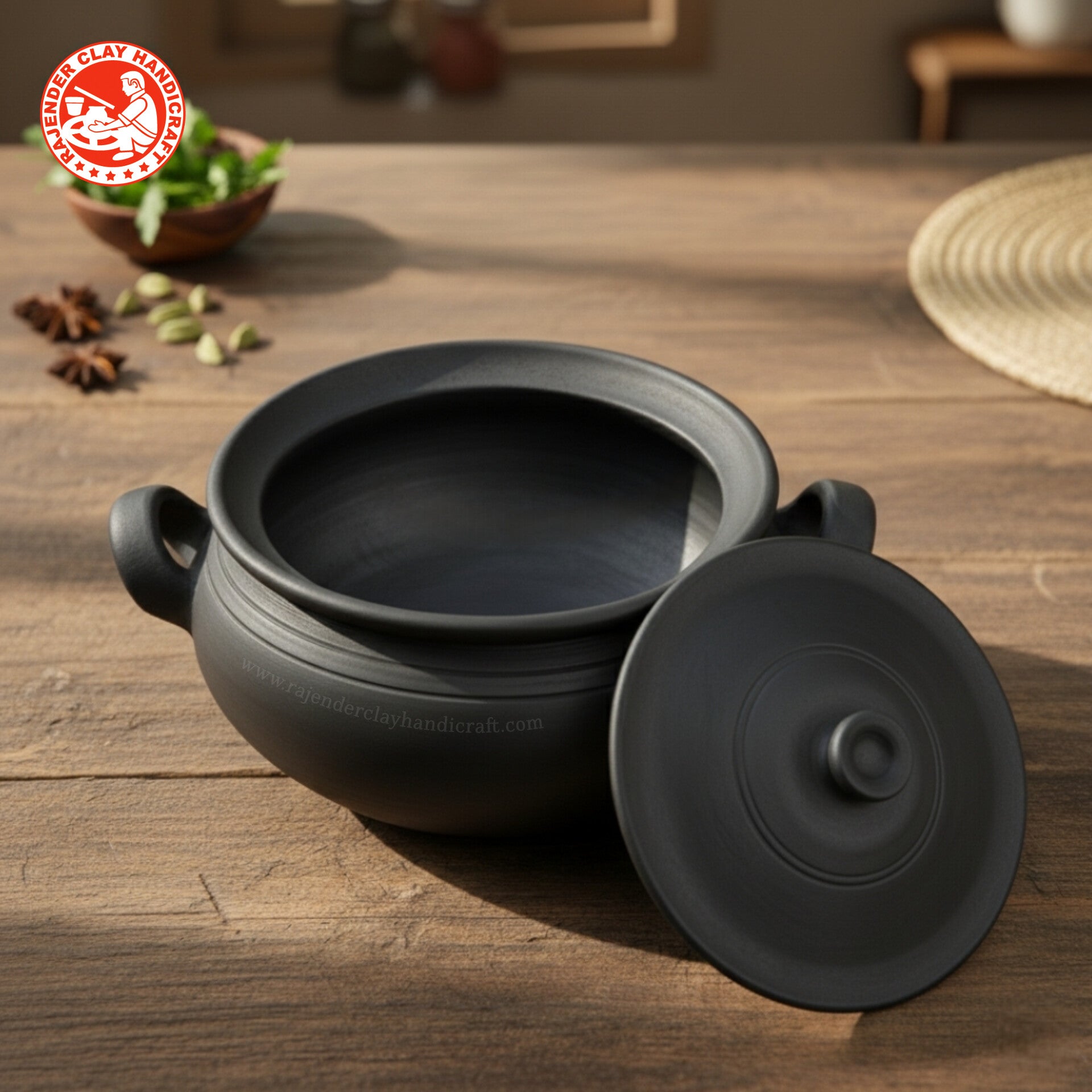 Black Kadhai by Rajender Clay Handicraft – Handmade Traditional Indian ...